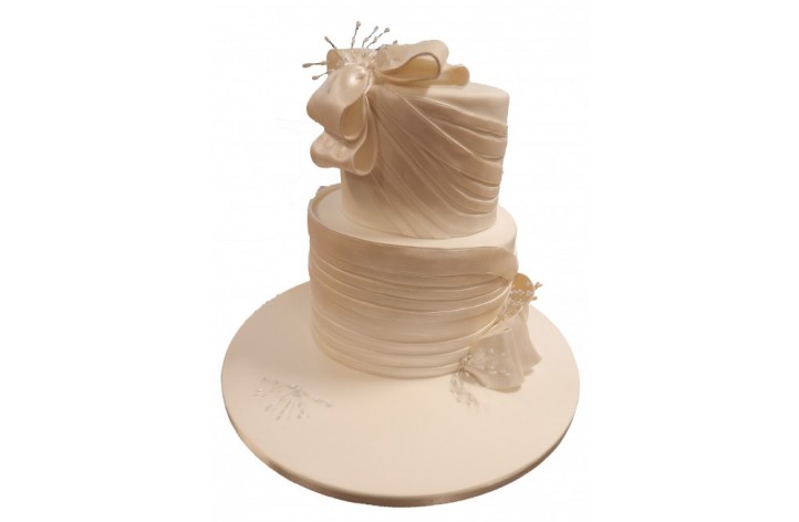 Ribbons & Bow Tiered Cake